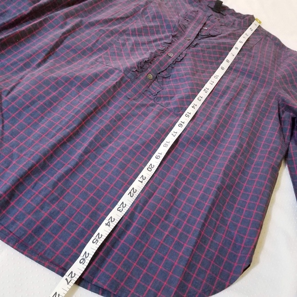 J. Crew Ruffle Popover in windowpane - Picture 5 of 8